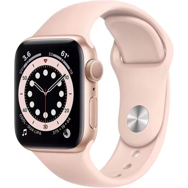 Apple Watch Series 6 (GPS, 40 mm) - Caja de aluminio dorado con correa deportiva de arena rosa (renovado) - 1