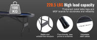 SucceBuy Mesa de póquer plegable para 10 jugadores, mesa ovalada de Blackjack y Texas Holdem de 84" con rieles acolchados - details 3