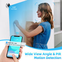 Mirilla Tuya con Wifi para el hogar, cámara de 4,3 pulgadas, 1080P, visión nocturna inteligente, detección de movimiento PIR, Monitor Digital para Visor de puerta - details 0