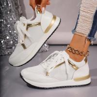 Zapatillas De Mujer 2023 Nuevas Plataforma Cómodas De Cuero Parcheado Zapatos De Correr Al Aire Libre Deporte Casuales Ladies - details 15