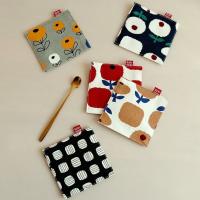 Almohadilla de mesa de tela de doble capa, posavasos con aislamiento térmico, Mantel Individual de 11CM, tapete cuadrado de algodón para tazas, cocina - details 1