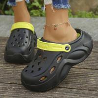 Sandalias tipo zuecos con plataforma gruesa para mujer, zapatos de playa con suela suave y gruesa para jardín, zapatillas antideslizantes con cuña de Eva, verano 2024 - details 17