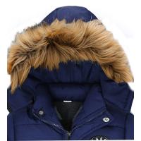 Chaqueta De Algodón Grueso Para Niños Con Cara Sonriente Y Cuello Alto a Prueba De Viento Y Térmica Moda Invierno Con Mangas Largas Y Cierre De Cremallera - details 5