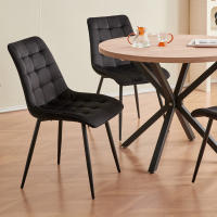 EGOONM, un juego de 4 sillas de comedor de terciopelo, patas de Metal, silla moderna y cómoda para cocina, dormitorio, sala de estar, muebles para el hogar - details 11