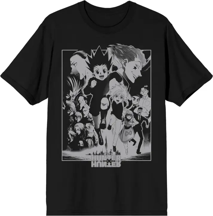 Camiseta de Crew Negro para Hombres Personaje Hunter X Hunter Moda de Verano - 1