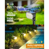 Luces Solares LED Exterior Jardin [8 Paquete/72LED], LED Exterior Solares Potente Impermeable Lampara Luz Solar Exterior Iluminacion para Suelo Exteriores, Blanco Calida - details 8