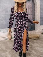 Elegante Vestido Maxi de Temporada Floral Estilo Boho Chic para Mujeres - details 11