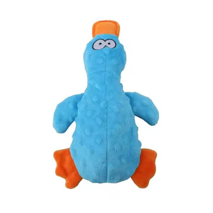 Juguete de Peluche Suave de Pato Juguete Interactivo para Cachorros Diversión de Mordisco - 1
