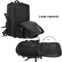 Bolsa de montañismo 25L 45L Mochila táctica negra para acampar Senderismo Deportes militares al aire libre con correa estable y capacidad de 20-50 litros de nailon - details 5