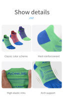 Calcetines Deportivos Unisex AONIJIE con Cinco Punños Diseño Bajo y Athletico para Carrera de Maratón Entrenamiento y Uso Diario - details 12