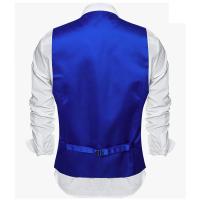 Chaleco de seda para hombre, 30 colores, liso, negro, azul, verde, rojo, Pik Gold Champain, chaleco ajustado de satén morado, Tops para hombre - details 57