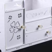 Organizador de Cosméticos Moderno Caja de Almacenamiento Impermeable de PVC Duradera con 2 Cajones y Espejos Ideal para Dormitorio Cajas de Almacenamiento de Muebles - details 6
