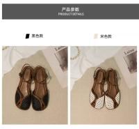 Sandalias Romanas de Verano Zapatos Planos para Mujeres 2025 con Cabeza de Estilo Retro y Pequeña Talla - details 2