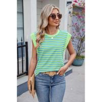 BUNO- Blusas informales holgadas a rayas para mujer, moda de verano 2025, camisas y blusas Vintage de gran tamaño para mujer, Top elegante juvenil para mujer - details 3