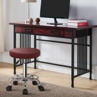 Taburete Redondo de Cuero PU reposapiés Ajuste de Altura Giratorio Medical SPA salón taburetes de Masaje Silla de Trabajo Color Negro - details 15