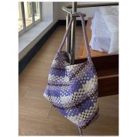 Diseño de nicho bolsa tejida a mano bolsa de mano de gran capacidad casual viento perezoso solo hombro axilas bolsa de cubo - details 8
