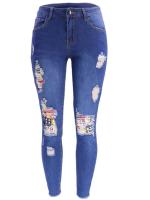 Vaqueros rasgados de cintura alta para mujer, pantalones cortos elásticos, moda coreana - details 12