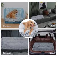 Cama de felpa para perros grandes y medianos, esterilla cuadrada de 100cm para mascotas pequeñas y medianas, accesorios para gatos - details 8