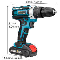 Destornillador Inalámbrico 88VF Mini Taladro Eléctrico de Impacto con Batería de Iones de Litio DC Herramientas Eléctricas - details 3