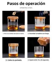 Juego Profesional de Ahumador de Whisky 6 Sabores de Cenizas, 2 Vasos Antideslizantes - details 3