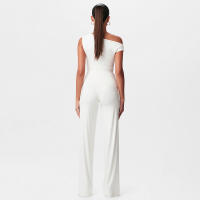 El traje de las mujeres más cómodas de primavera y verano de luz y sexy sin tirantes de corte recortado contracción plisado traje pantalón recto - details 4
