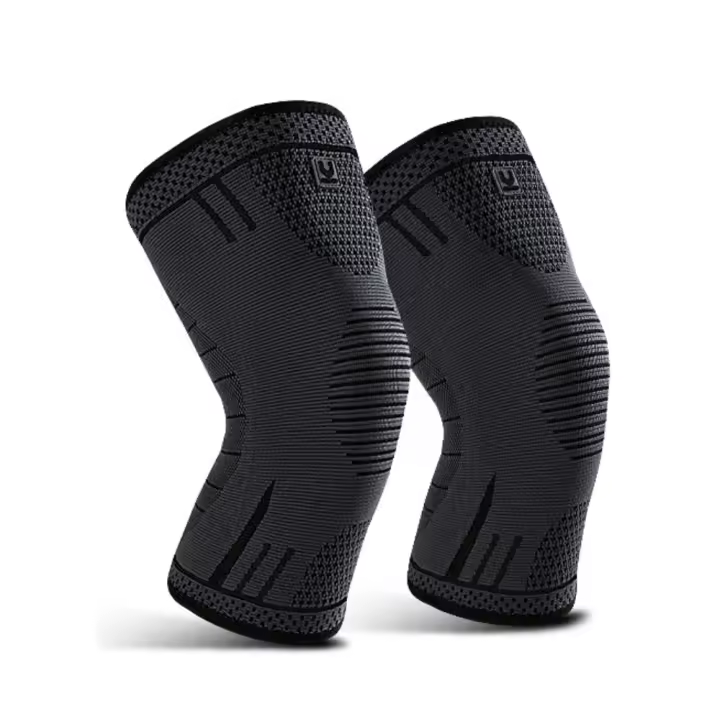 Rodilleras deportivas de alta elasticidad, soporte para codo transpirable, rodilleras de compresión, absorción de sudor, soporte deportivo para gimnasio, 1 par - 1