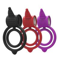 Leten-anillo vibrador para parejas, retardante de eyaculación, erección, anillos dobles vibratorios con Orejas de conejo, mejora los juguetes sexuales para hombres - details 9