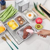 Bandeja Rectangular de papel de aluminio antiadherente, recipiente para alimentos de 130/410/700/750ml, bandeja para hornear desechable, 10 Uds. - details 9