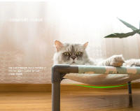 Hamaca desmontable lavable, cómoda cama elevada a prueba de humedad para perro con fondo antideslizante, rectangular - details 8