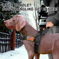 Arnés de entrenamiento para mascotas con alas tácticas reflectantes, chaleco para perros que no tira, regalo de bandera gratis para perros Pitbull medianos y grandes - details 5