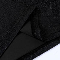 Falda Corta con Abrigo de Cadera Vestido sin Espalda con Tirantes Finos en la Cintura - details 21