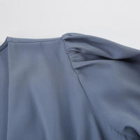 Manga farol francés Dre cuello en V Slim Fit Otoño Invierno nuevo estilo elegante mujer - details 22