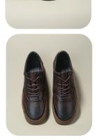 Cuero genuino de alta gama, cabeza de res pura, capa de cuero de vaca, zapatos casuales transpirables de suela blanda. - details 5