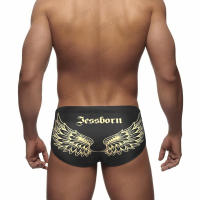 Jessborn bañador triangular con estampado de alas para hombre, traje de baño sexy de cintura media, ropa de baño de verano para playa y primavera - details 3