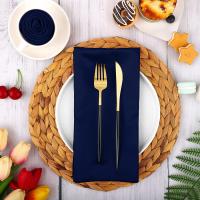 50 Uds servilleta de satén 43cm * 43cm decoración de mesa para servir toalla de cena para fiesta de boda hogar Hotel decoración navideña servilletas de mesa verde - details 4