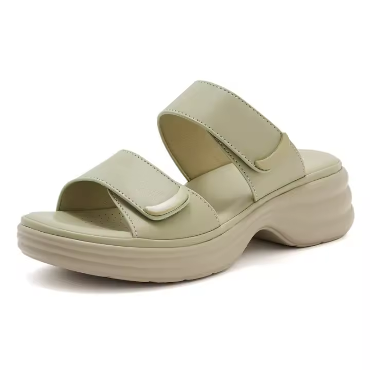 159-1 Nuevas Sandalias de Mujer 2025 Moda Casual Versátiles con Velcro Suela Gruesa - 1