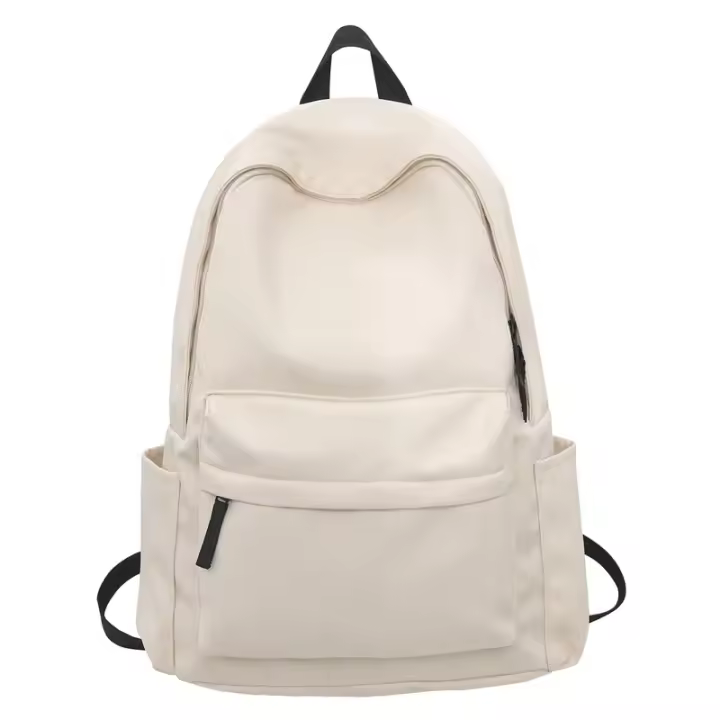Mochila para estudiantes universitarios masculinos y femeninos, mochila de gran capacidad de color sólido, mochila para estudiantes de secundaria y secundaria - 1