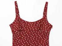 Ropa de mujer europea y americana diseño de explosión rápida sentido nicho versátil lunares vestido casual falda fina roja regalo - details 3