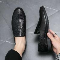 Nuevo 2023 zapatos de oficina de cuero genuino de vestir de negocios para hombres, zapatos casuales Mokasin Gommino - details 9