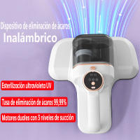 Aspiradora de mano inalámbrica antiácaros de 150 W, limpiadora de colchones UV antiácaros de 10 kPa, con filtro de doble taza, elimina el 99,99 % de ácaros y bacterias en camas, almohadas, sofás, colchones y alfombras. Ideal para desinfección (blanco). - details 5