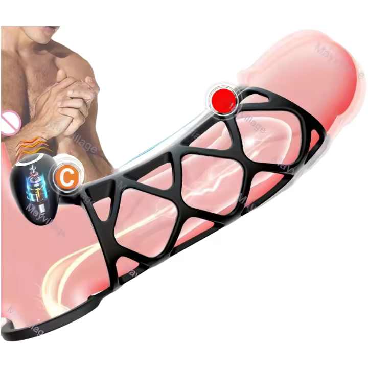 Leten App funda vibratoria juguetes sexuales para adultos para hombres anillo vibrador masculino extensor testículos estimulación del punto G - 1