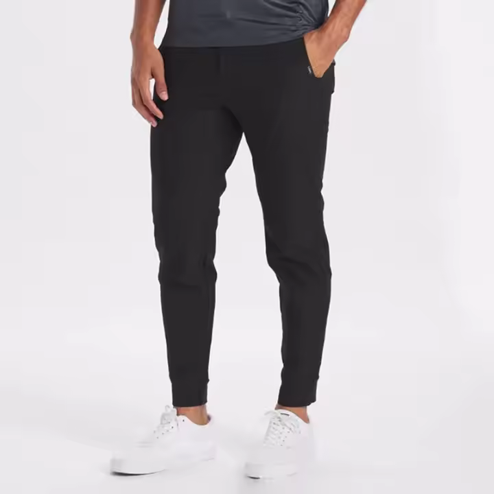Pantalones informales de seda de hielo para hombre, finos, europeos, sencillos, lisos y elásticos, verano 2025 - 1