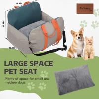 Asiento Imprescindible para Perros Impermeable con Bolsillos de Almacenamiento y Correa de Seguridad Clip-On Portador de Mascotas para Viajes en Coche Portátil hasta 25lbs - details 0