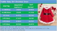 Vestido de Navidad para Niña Pequeña Terciopelo Rojo con Diadema Traje de Fiesta de Santa Claus - details 0