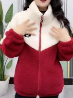 Abrigo de lana de cordero grueso para mujer, chaqueta cálida de manga larga, Abrigo acolchado, Top de otoño e invierno, talla grande - details 1