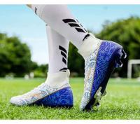 Zapatos deportivos de entrenamiento anchos para fútbol TF AG FG de tobillo alto antideslizantes Foo para interiores de césped para hombres y mujeres - details 2