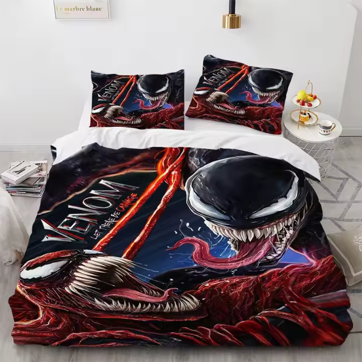 Venom-Juego de cama exquisito, funda nórdica de héroe, edredón, juego de cama, regalo de cumpleaños de lujo - 1