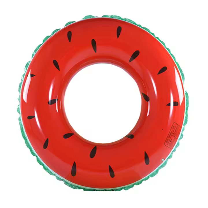 Flotador de Piscina de Frutas Feliz Anillo Inflable de Nata, Naranja, Limón para Niños - 1