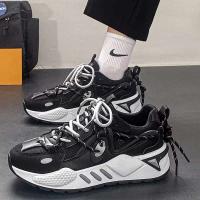 39-45 zapatos de papá de alta calidad para hombre, zapatillas deportivas informales para correr con plantilla de tela de red, Pu ligera para caminar - details 3