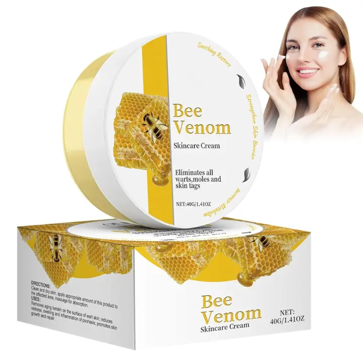 SMIUBA Bee Venom 1 unidad, crema hidratante facial calmante, crema hidratante Natural para reparación corporal, calma, revitaliza, hidrata profundamente y - 1
